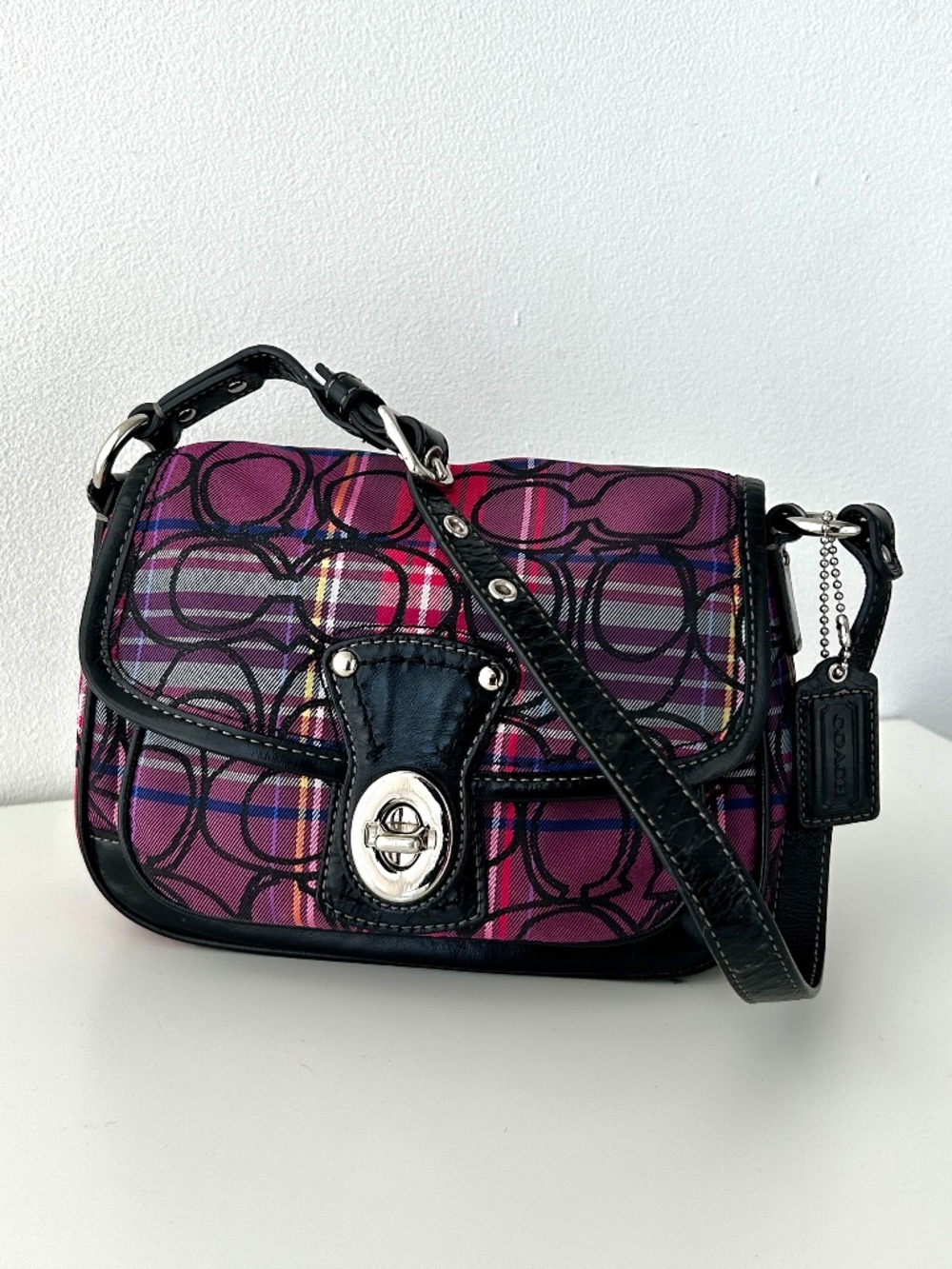 Vintage Y2K Coach Poppy Tartan Penny Shoulder Bag (Special Edition)